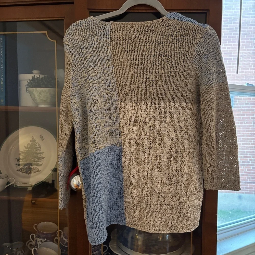 Sigrid Olsen Hand Knit Silk V Neck Sweater Size XS - Picture 6 of 7
